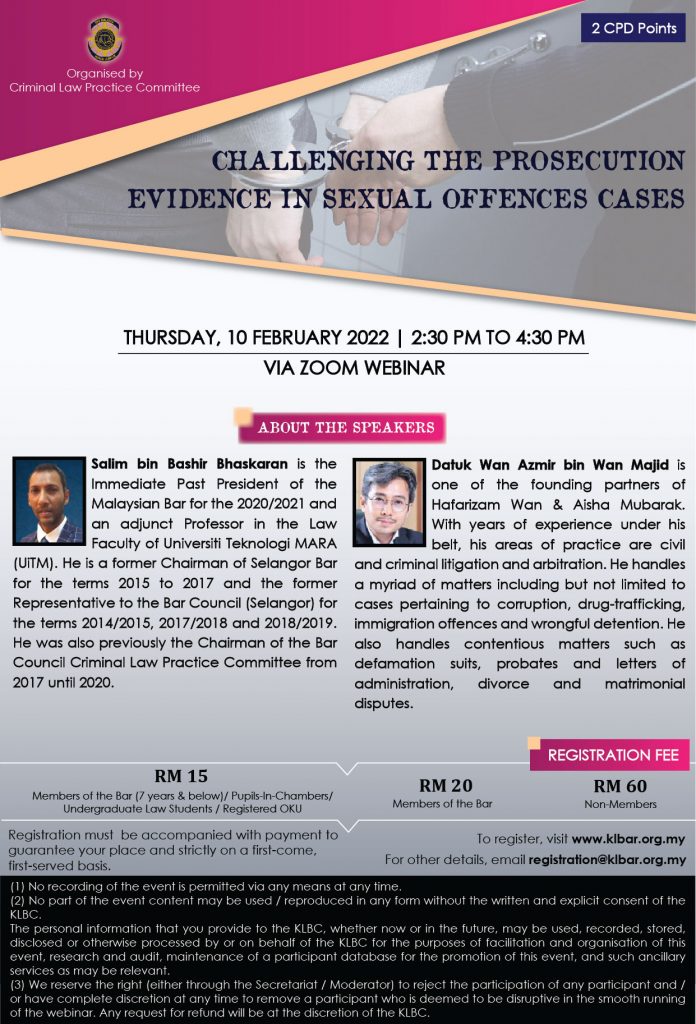 Rescheduled Challenging The Prosecution Evidence In Sexual Offences Cases On 10 February 2022 0480