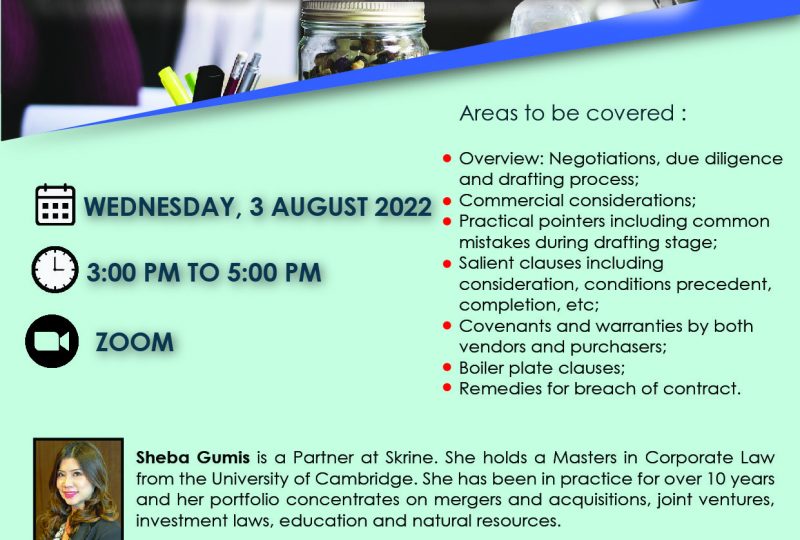 The Basics Of Corporate Practice For Pupils And Young Lawyers On 3 August 2022