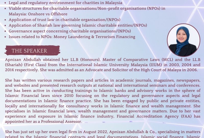 Legal Aspect Of Charities In Malaysia On 6 October 2022