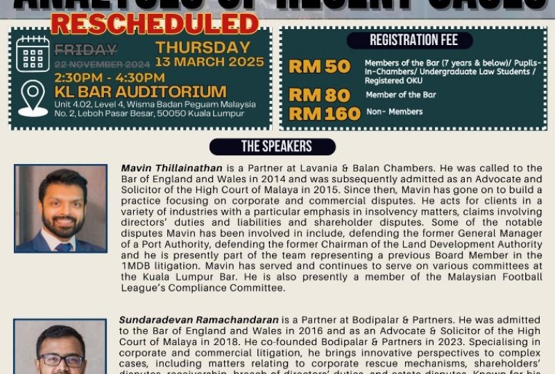 Directors’ Duties & Liabilities Under The Companies Act 2016: Analyses Of Recent Cases On 13 March 2025