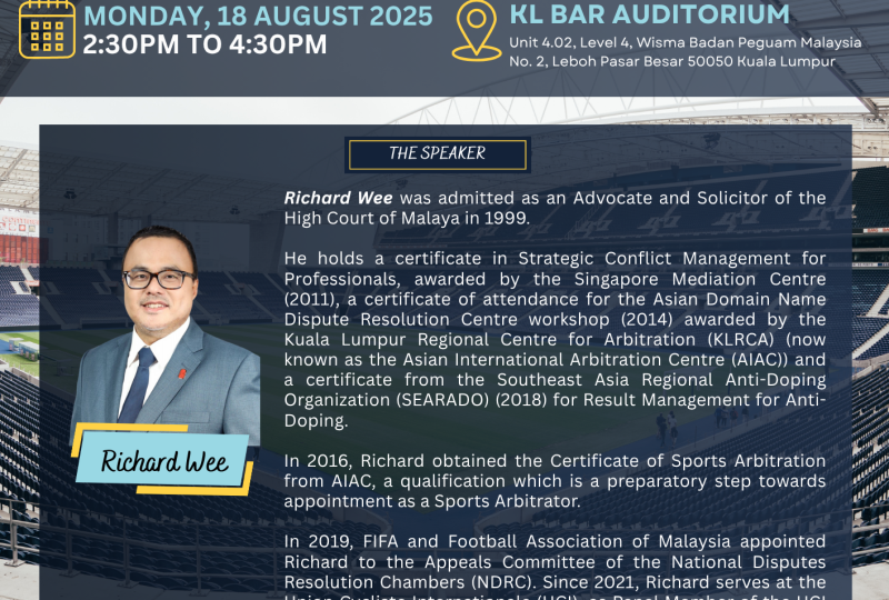 Legal Aspects Of Sports Commercialisation On 18 August 2025