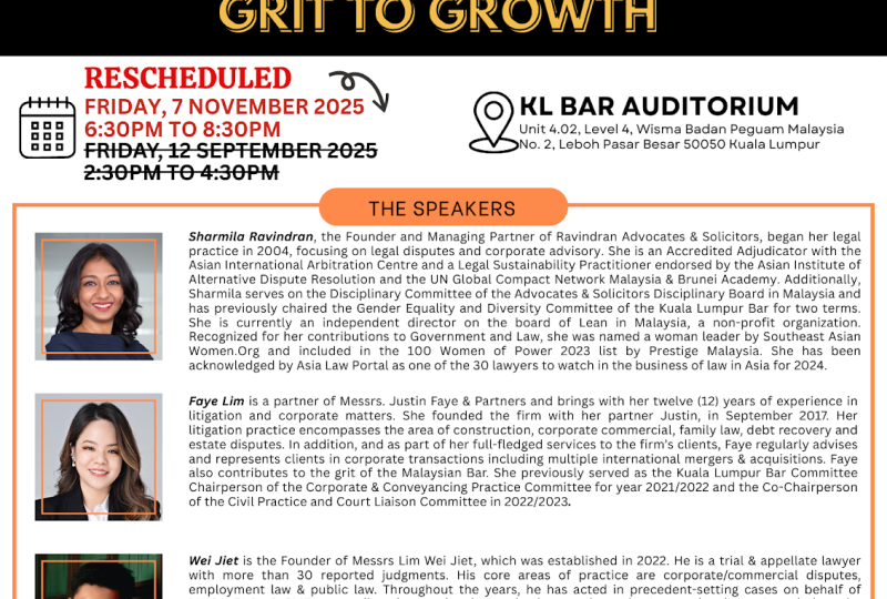 (RESCHEDULED)The Firm Founders’ Playbook: Grit To Growth On 7 November 2025