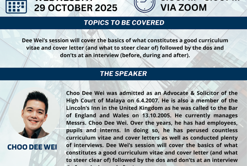The Basics Of A Good CV, Cover Letter & Interview 29 October 2025