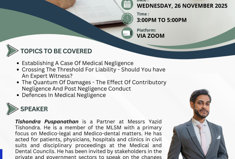 The Basics Of Medico-Legal Disputes On 26 November 2025