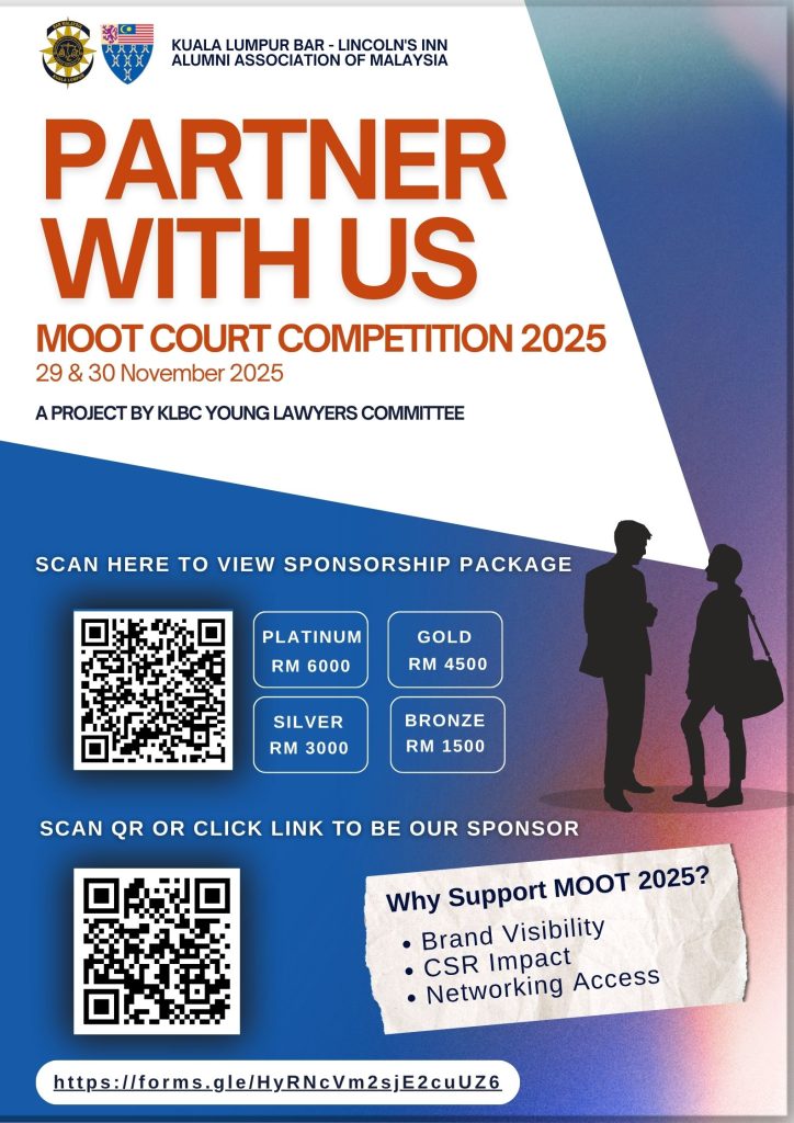 Sponsorship Invitation For KL BAR–LIAAM Moot Court Competition 2025 On 29 & 30 November 2025