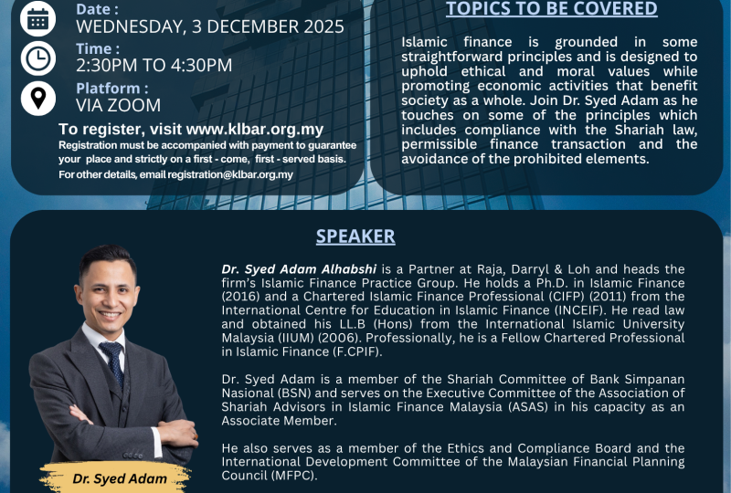 The Basics & Key Tenets Of Islamic Finance On 3 December 2025