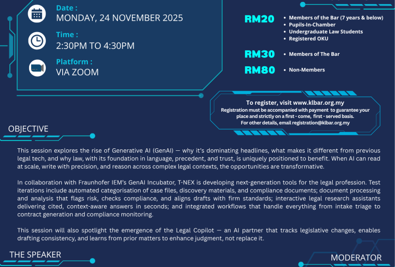 Legal Practice In The Future: Unleashing The Power Of GenAI On 24 November 2025