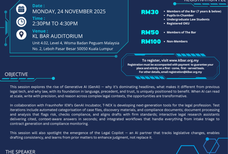 Legal Practice In The Future: Unleashing The Power Of GenAI On 24 November 2025