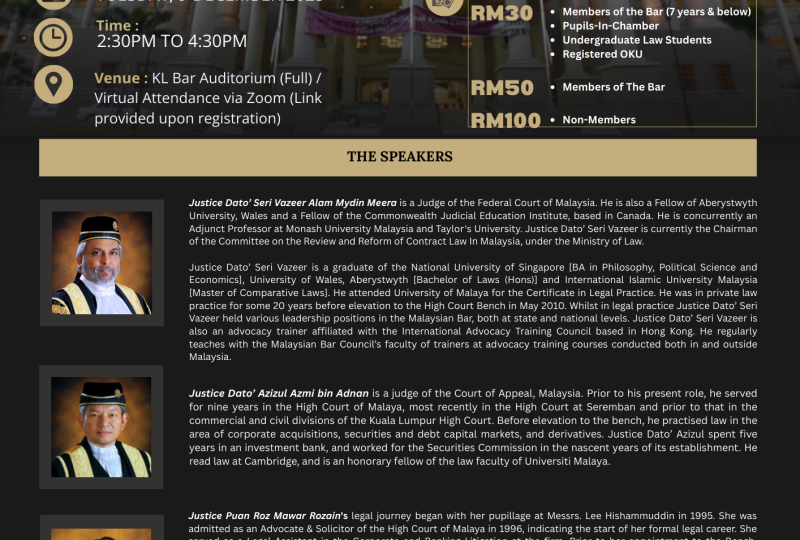 HYBRID OPTION NOW AVAILABLE | Tips From The Bench : Do’s And Don’ts When Submitting On 9 December 2025