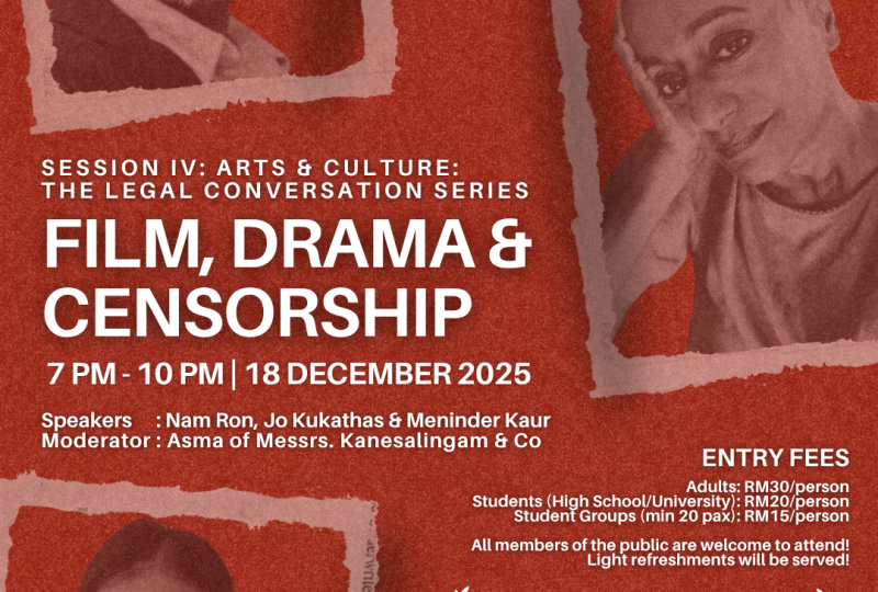 Arts & Culture: The Legal Conversation Series -Session 4: Film, Drama & Censorship On 18 December 2025