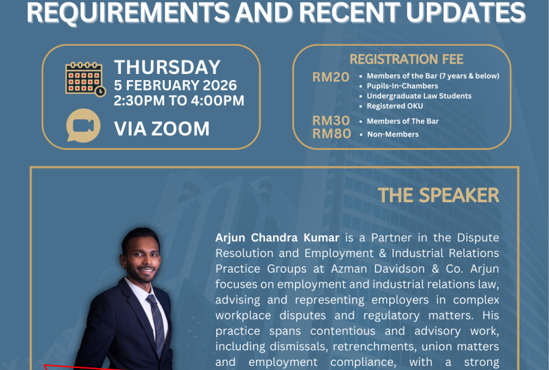 Employment Law Series – Session 2 Domestic Inquiry: Requirements And Recent Updates On 5 February 2026