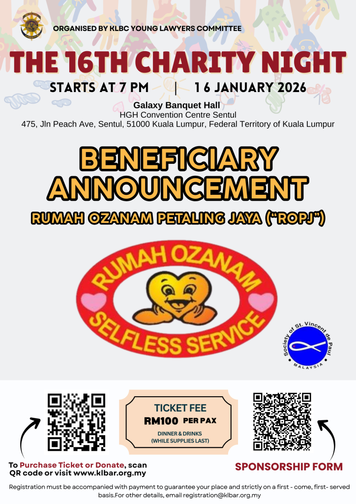Beneficiary Announcement KLBC YLC 16th Charity Night