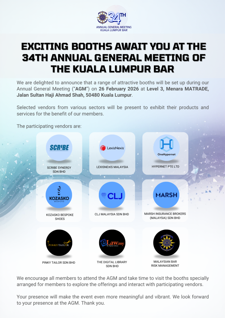 Exciting Booths Await You At The 34th Annual General Meeting Of The Kuala Lumpur Bar