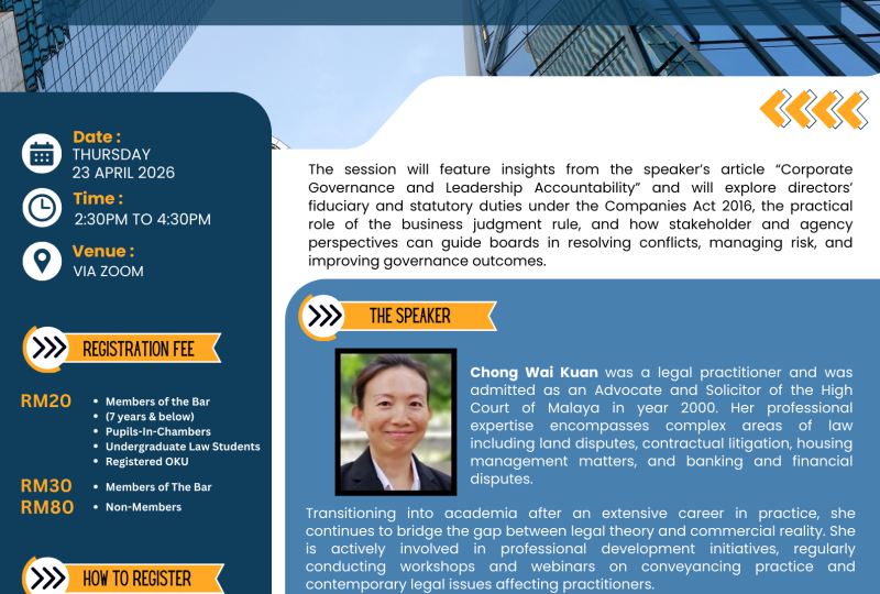 Director Duties Under The Companies Act 2016 On 23 April 2026