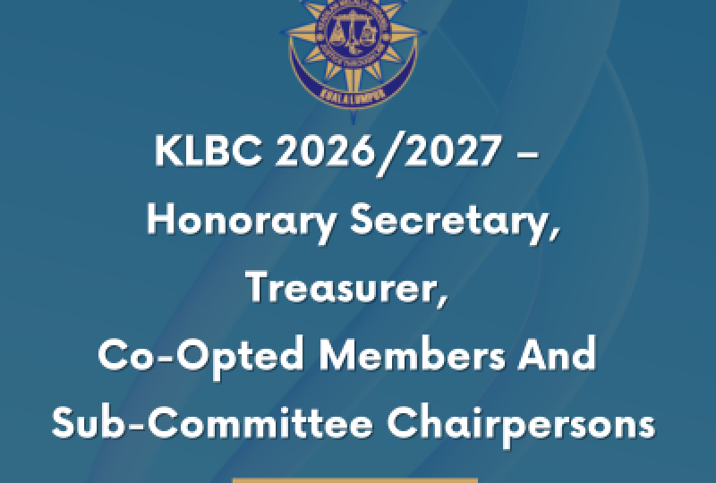 KLBC 2026/2027 – Honorary Secretary, Treasurer, Co-Opted Members And Sub-Committee Chairpersons