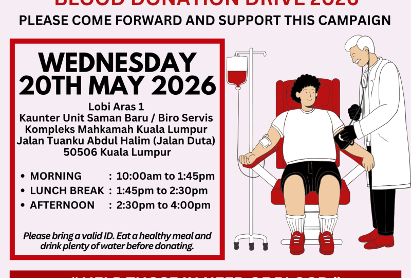 KL Bar Blood Donation Drive 2026 On 20 May 2026