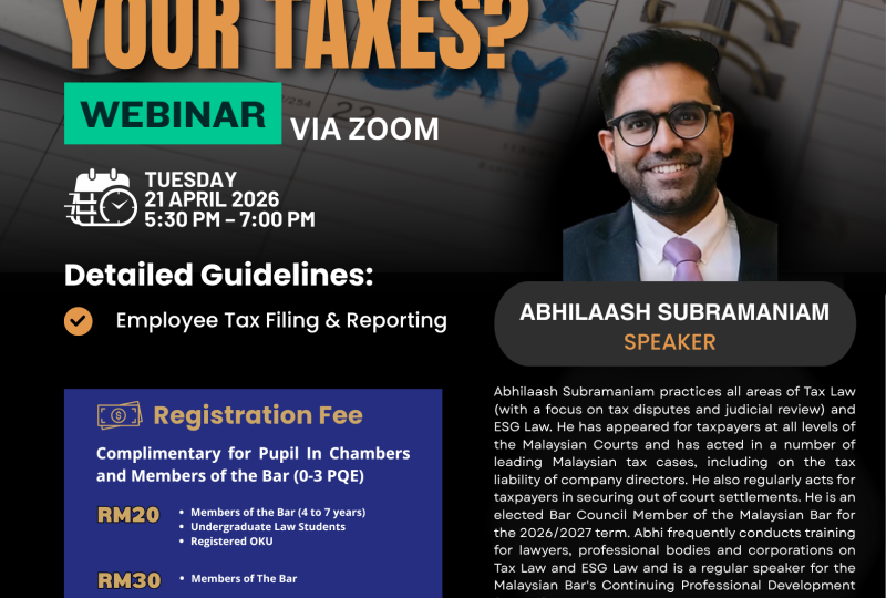 Dear Young Lawyer: Have You Filed Your Taxes? On 21 April 2026