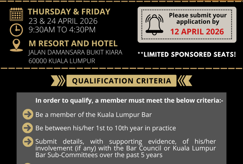Sponsorship Of Employment Law Conference 2026 For Members Of The Kuala Lumpur Bar