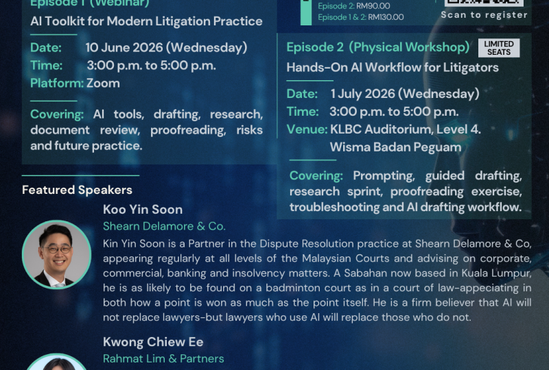 AI for Litigators On 10 June 2026 & 1 July 2026