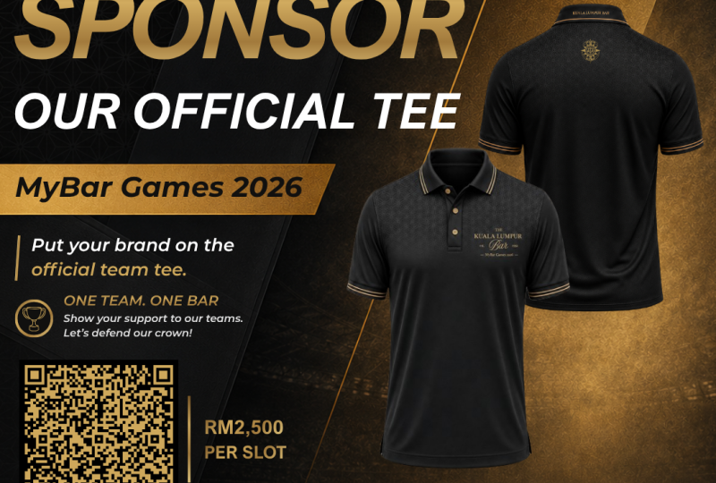 Support the KL Bar Contingent for the My Bar Games by Sponsoring the Contingent Jerseys!