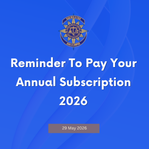 Reminder To Pay Your Annual Subscription 2026