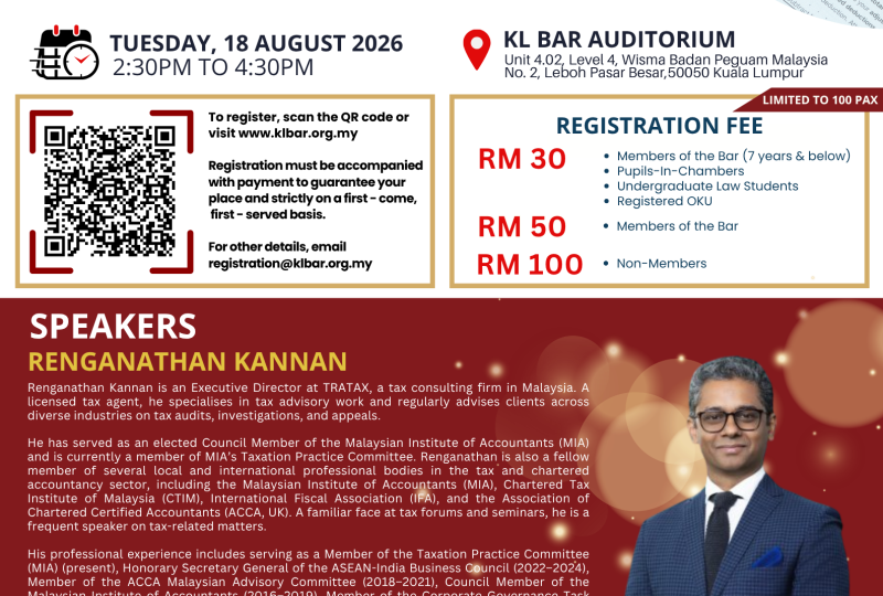 The Essentials Of Section 44(6) Of The Malaysian Income Tax Act 1967: Securing Tax Exempt Status For Funds & NGOs On 18 August 2026