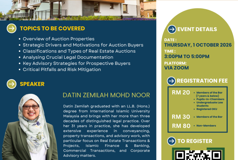 Real Estate Auctions: Legal Practicalities and Practice Pitfalls On 1 October 2026