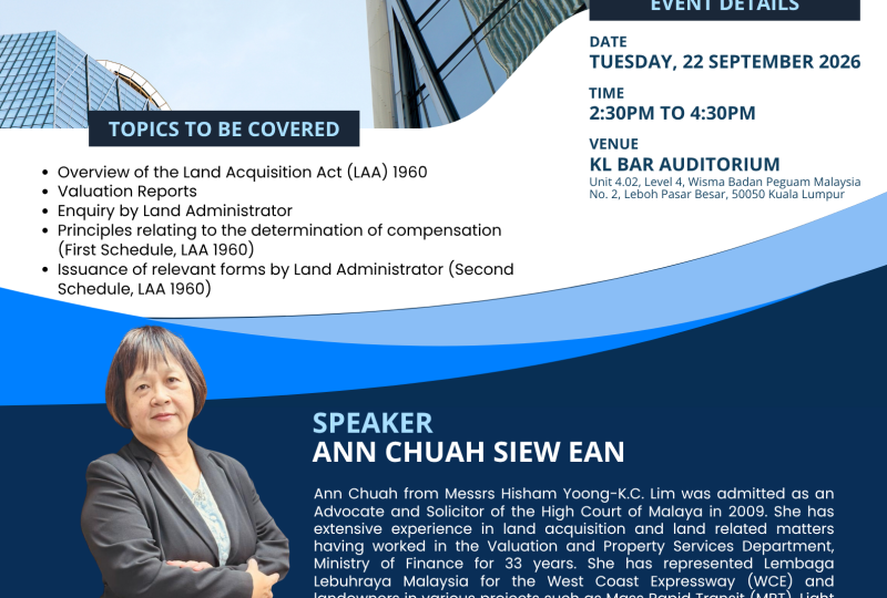 Practical Approach To Compulsory Land Acquisition (Stage 1 – Enquiry By Land Administrator) On 22 September 2026