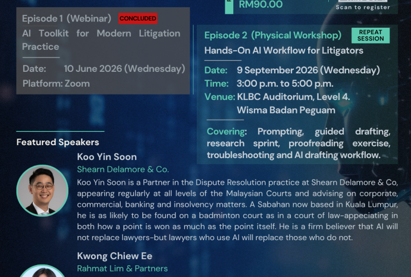 AI For Litigators: Episode 2 (Repeat Session) on 9 September 2026