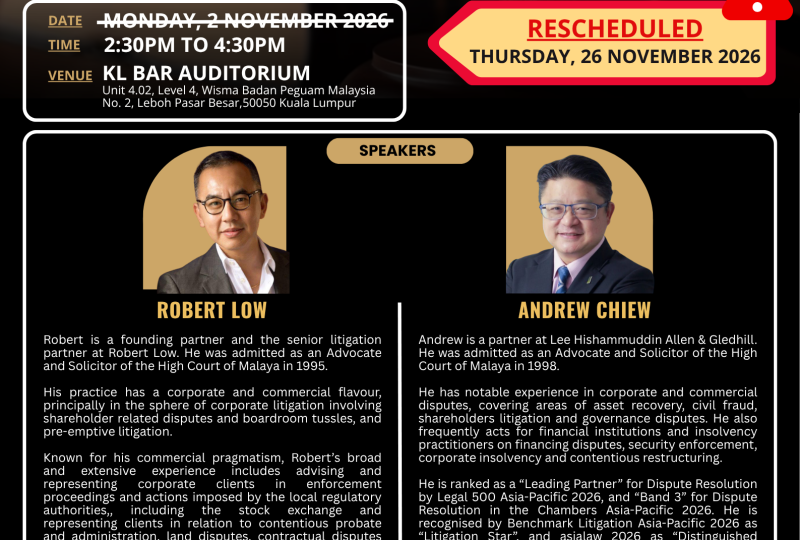RESCHEDULED | Handling Judicial Interventions: Turning Questions Into Opportunities On 26 November 2026