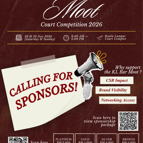 Sponsorship Invitation for the KL Bar Moot Court Competition 2026 on 28 & 29 November 2026